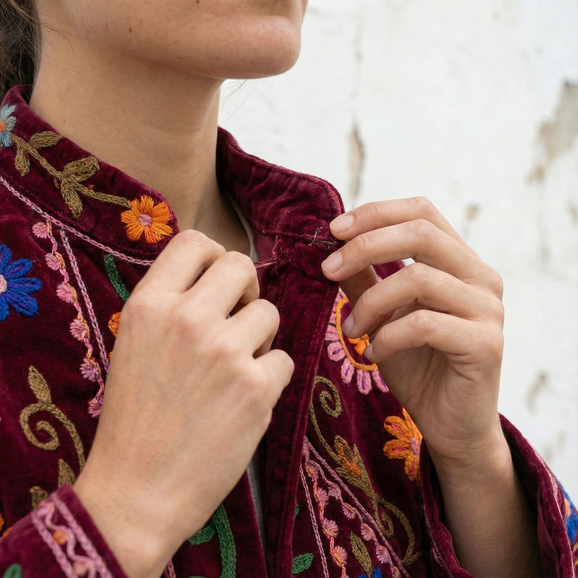 Maroon Velvet Jacket