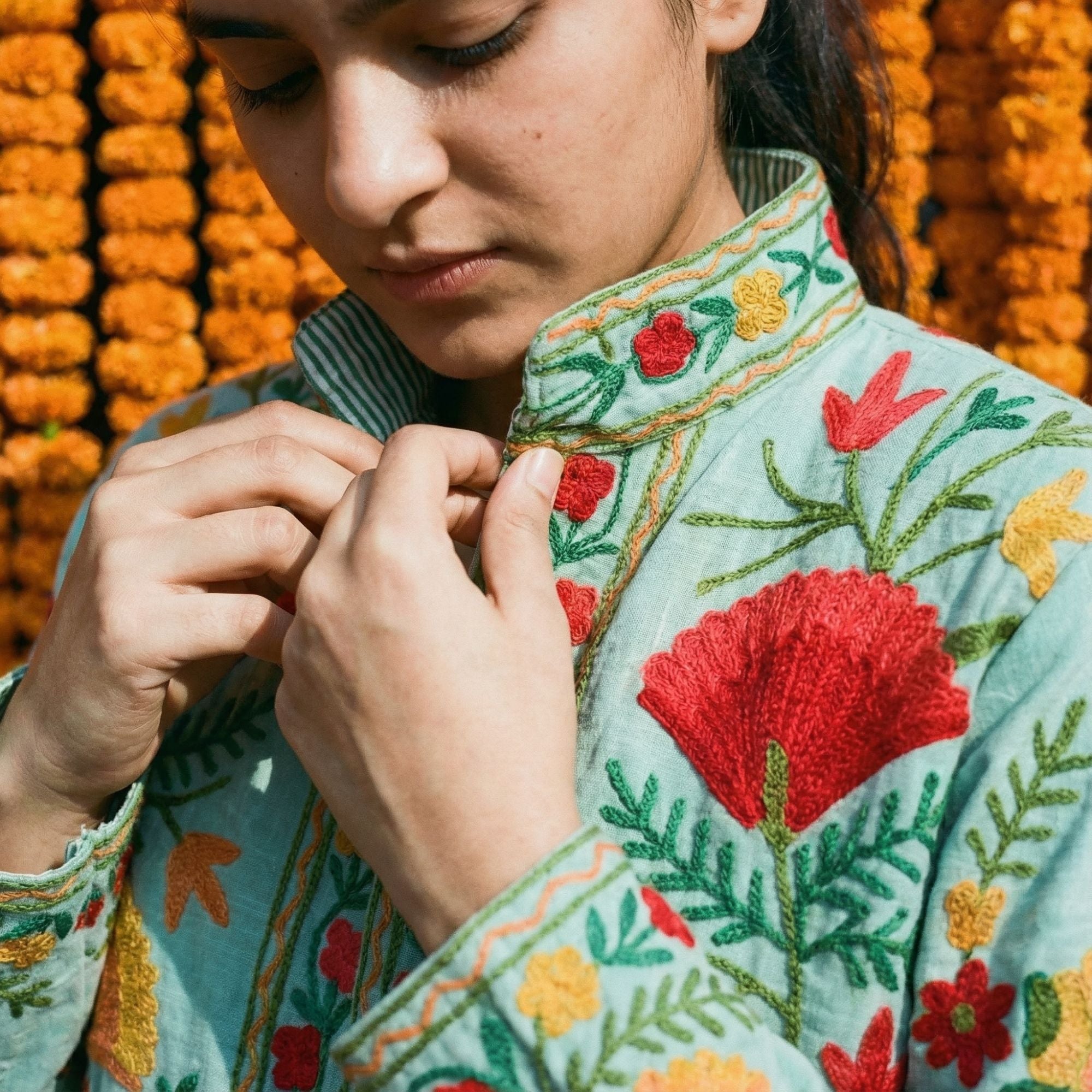 Sage Green Velvet Jacket