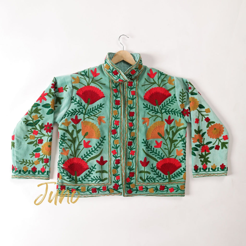 Sage Green Velvet Jacket